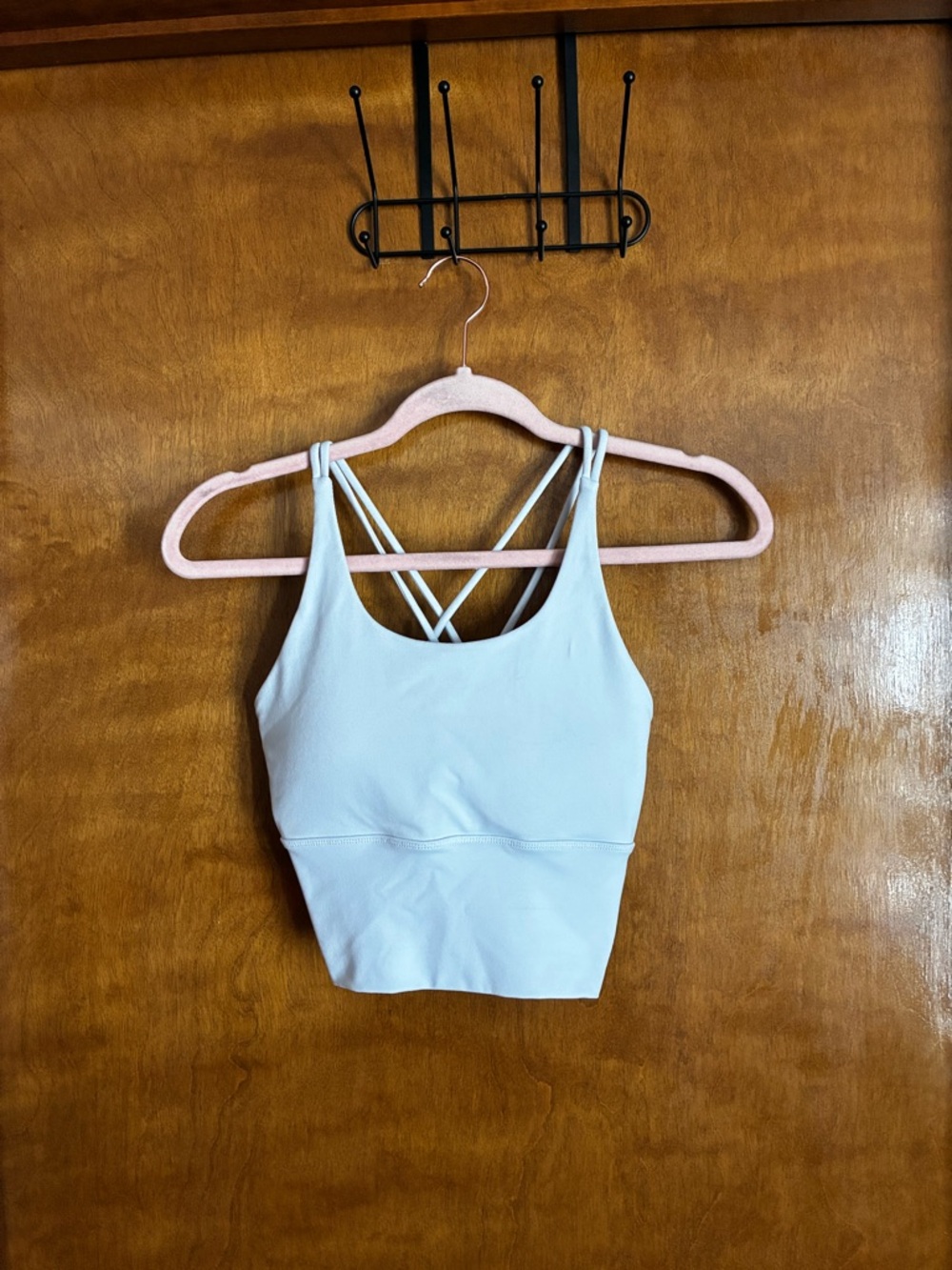 Light Blue/Gray Sports Bra - Supportive Women's Activewear